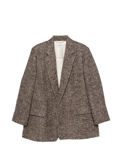 Agnona Tweed Notched-lapel Blazer In Multi