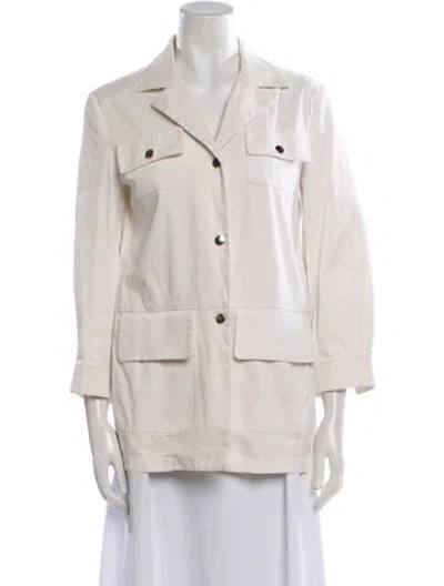Pre-owned Agnona Utility Jacket In Neutral