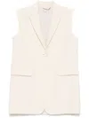 Agnona V-neck Waistcoat In White