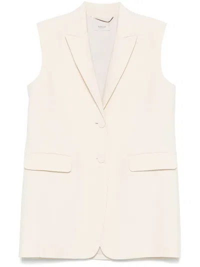 Agnona V-neck Waistcoat In White