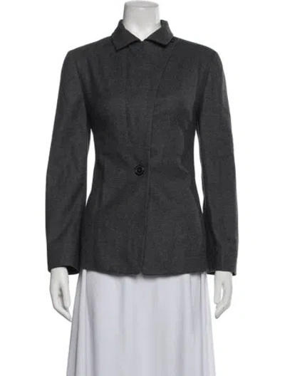 Pre-owned Agnona Virgin Wool Blazer In Grey