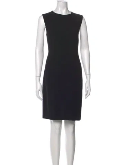 Pre-owned Agnona Virgin Wool Knee-length Dress In Black