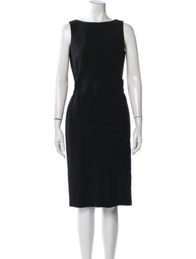 Pre-owned Agnona Virgin Wool Knee-length Dress In Black
