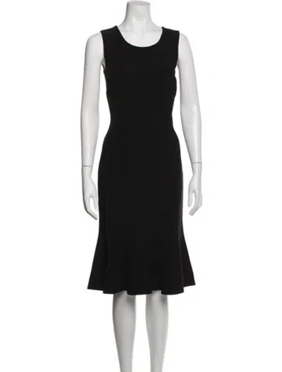 Pre-owned Agnona Virgin Wool Knee-length Dress In Black