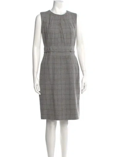 Pre-owned Agnona Virgin Wool Knee-length Dress In Gray