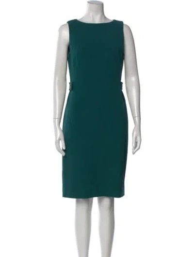Pre-owned Agnona Virgin Wool Knee-length Dress In Green