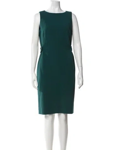 Pre-owned Agnona Virgin Wool Knee-length Dress In Green