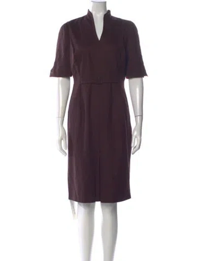 Pre-owned Agnona Virgin Wool Knee-length Dress In Purple