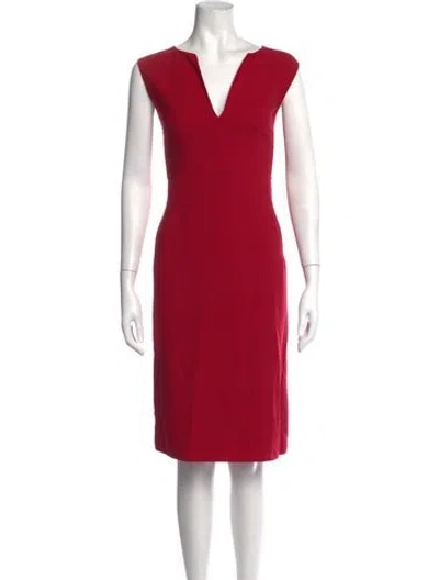Pre-owned Agnona Virgin Wool Knee-length Dress In Purple