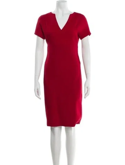 Pre-owned Agnona Virgin Wool Knee-length Dress In Red