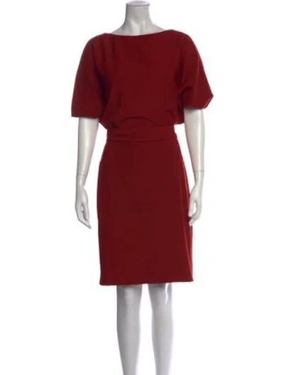 Pre-owned Agnona Virgin Wool Knee-length Dress In Red