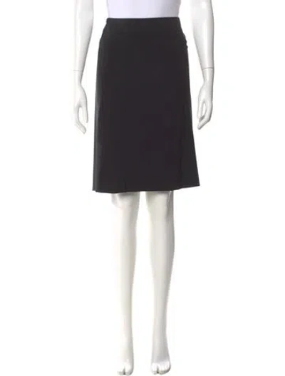 Pre-owned Agnona Virgin Wool Knee-length Skirt In Black
