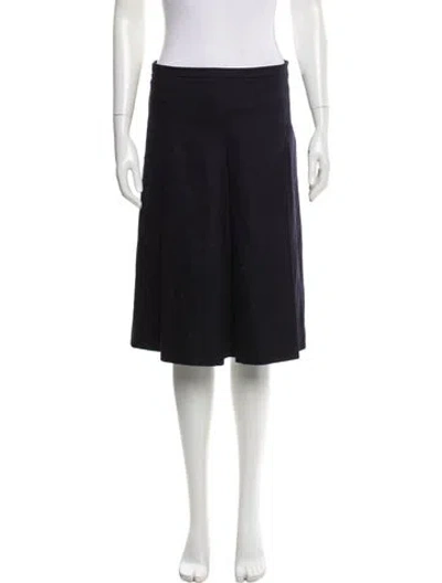 Pre-owned Agnona Virgin Wool Knee-length Skirt In Blue