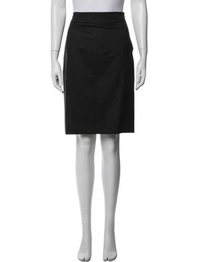 Pre-owned Agnona Virgin Wool Knee-length Skirt In Blue