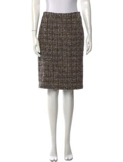 Pre-owned Agnona Virgin Wool Knee-length Skirt In Neutrals