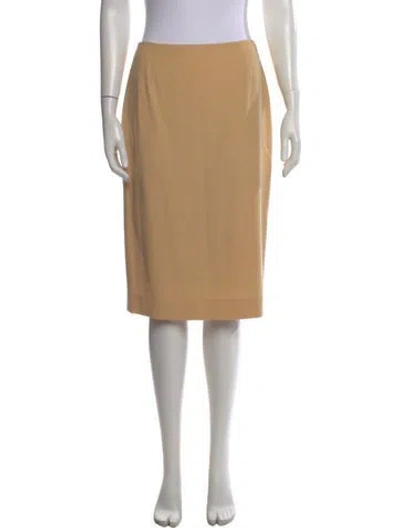 Pre-owned Agnona Virgin Wool Midi Length Skirt W/ Tags In Neutral