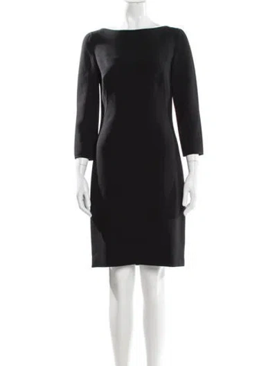 Pre-owned Agnona Virgin Wool Mini Dress In Black