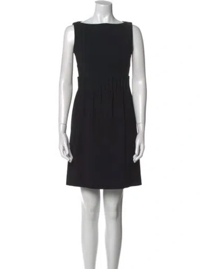 Pre-owned Agnona Virgin Wool Mini Dress In Black