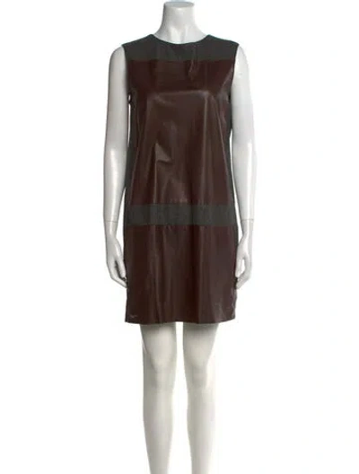 Pre-owned Agnona Virgin Wool Mini Dress In Multi