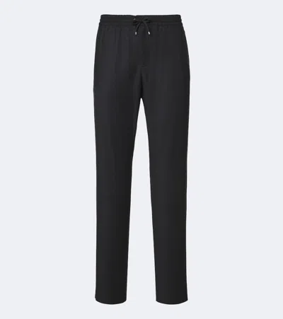Agnona Virgin Wool Slim Pants In Black
