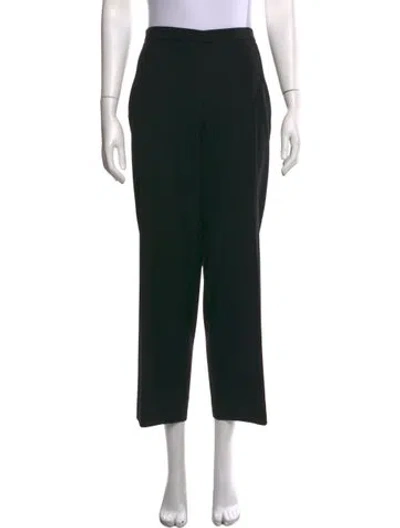 Pre-owned Agnona Virgin Wool Straight Leg Pants In Black