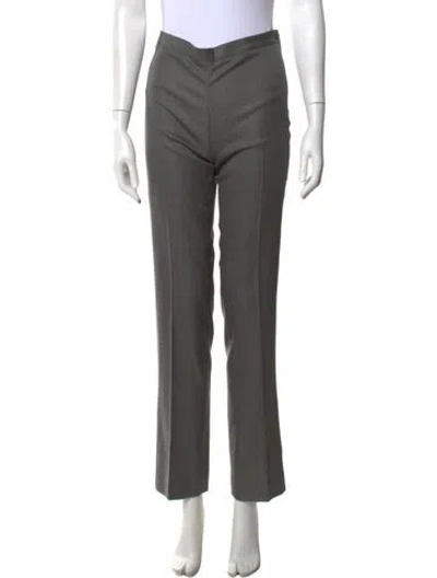 Pre-owned Agnona Virgin Wool Straight Leg Pants In Grey