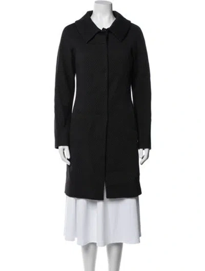 Pre-owned Agnona Virgin Wool Tweed Pattern Jacket In Black