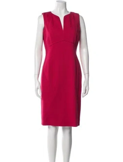 Pre-owned Agnona V-neck Knee-length Dress In Purple