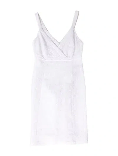 Pre-owned Agnona V-neck Mini Dress In Blue