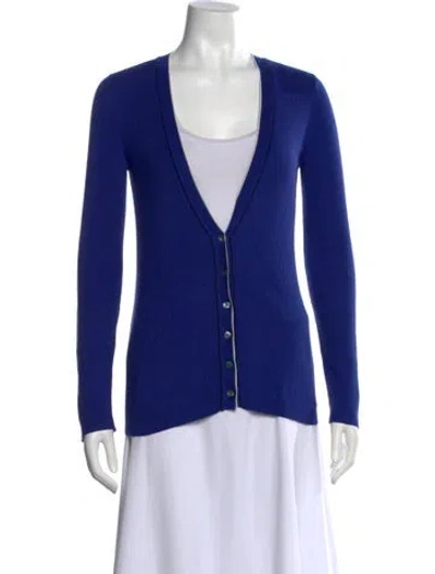 Pre-owned Agnona V-neck Sweater In Blue
