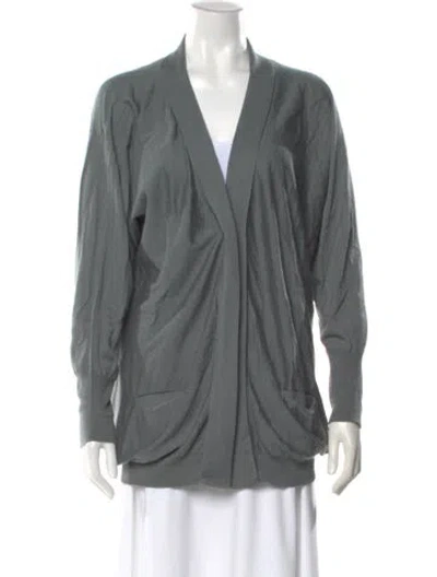 Pre-owned Agnona V-neck Sweater In Gray