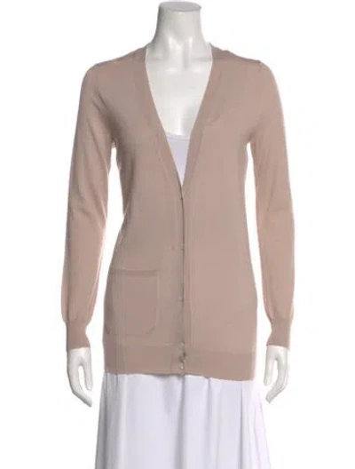 Pre-owned Agnona V-neck Sweater In Pink