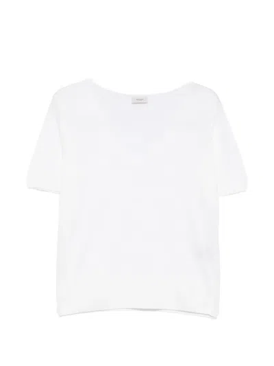 Agnona V-neck T-shirt In White