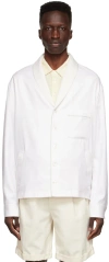Agnona White Cotton Pyjama Shirt In N01 White