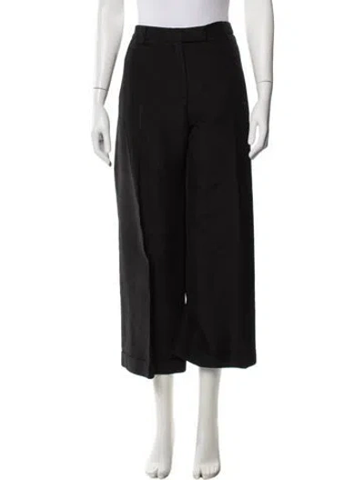 Pre-owned Agnona Wide Leg Pants In Black