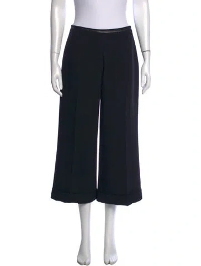 Pre-owned Agnona Wide Leg Pants In Black
