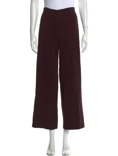 Pre-owned Agnona Wide Leg Pants In Burgundy