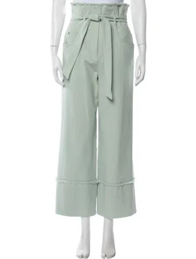 Pre-owned Agnona Wide Leg Pants In Green
