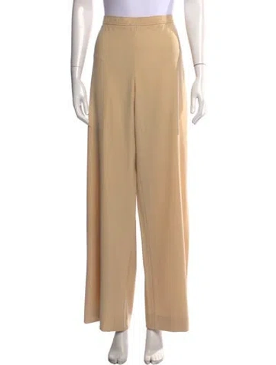 Pre-owned Agnona Wide Leg Pants In Neutrals