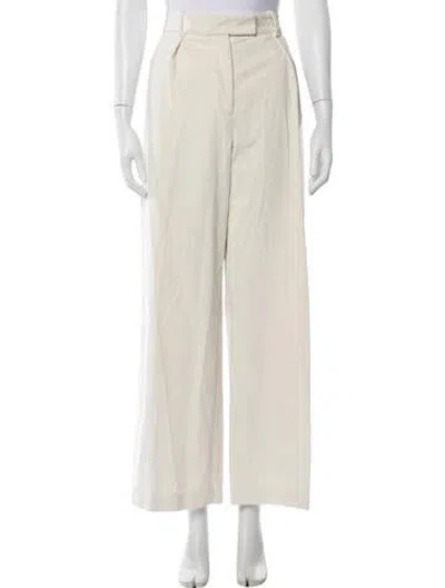 Pre-owned Agnona Wide Leg Pants In Neutrals