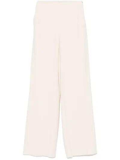 Agnona Wide-leg Trousers In White