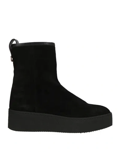 Agnona Woman Ankle Boots Black Size 9 Leather