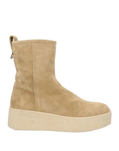 Agnona Woman Ankle Boots Sage Green Size 9 Leather In Neutral
