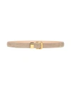 Agnona Woman Belt Dove Grey Size 39.5 Leather