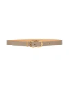 Agnona Woman Belt Taupe Size 34 Leather In Gray