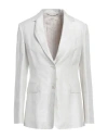 Agnona Woman Blazer Beige Size 4 Linen