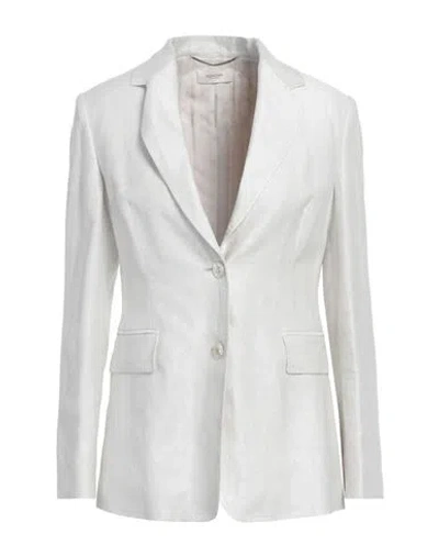 Agnona Woman Blazer Beige Size 4 Linen