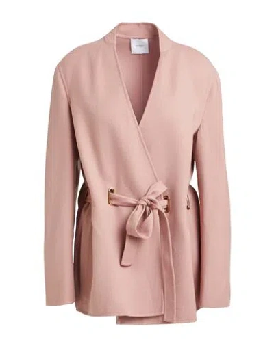 Agnona Woman Blazer Blush Size 6 Wool, Polyamide In Pink