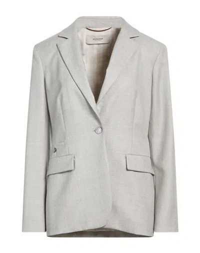 Agnona Woman Blazer Light Grey Size 4 Wool In Gray