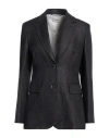 Agnona Woman Blazer Midnight Blue Size 10 Linen